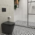 GEBERIT - Duofix UP100 Pack bâti-support + WC sans bride Vitra Integra + Abattant SoftClose + Plaque Delta 50 Noir Mat (BlackIntegraGeb10) - vignette
