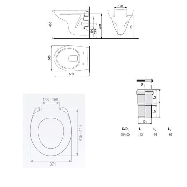 VILLEROY & BOCH - ViConnect Pro S Pack WC Bâti Villeroy & Boch + WC suspendu Jika Neo + Abattant + Plaque (ViConnectS-LinePro-1) - large