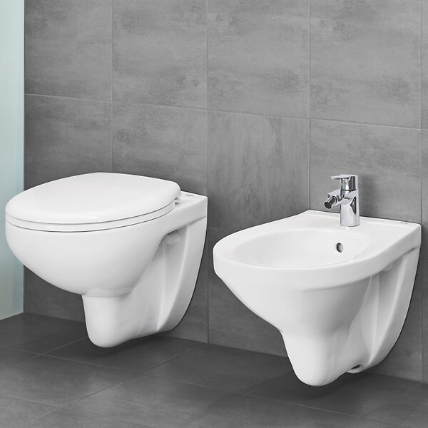GROHE - Grohe Bau Ceramic WC suspendu sans bride, blanc alpin (39351000) - large