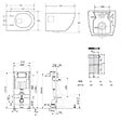 VILLEROY & BOCH - Pack WC Bâti-support Villeroy & Boch ViConnect + WC sans bride SAT + Abattant SoftClose + Plaque Blanche (ViConnectProject-2) - vignette