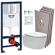 GROHE - Grohe Pack WC Bâti-support Rapid SL + WC SAT sans bride + Abattant SoftClose + Plaque chrome + Set d'habillage (ARENASATSB) - vignette