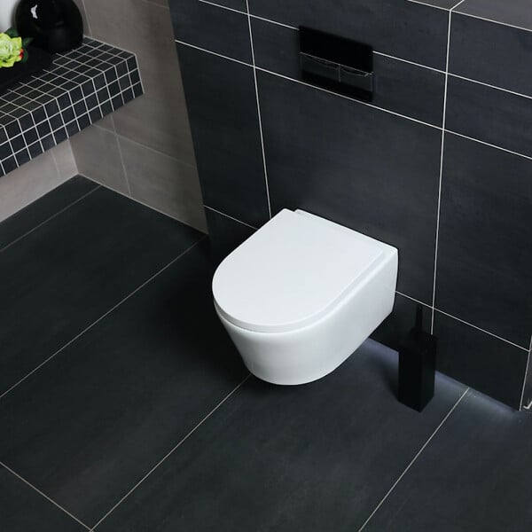 GROHE - Grohe Pack WC Bâti-support Rapid SL + WC SAT sans bride + Abattant SoftClose + Plaque chrome + Set d'habillage (ARENASATSB) - large