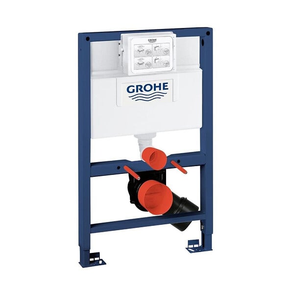 GROHE - Grohe Pack WC Bâti-support Rapid SL + WC Swiss Aqua Technologies Infinitio sans bride + Plaque Chrome (RapidSL082-Infinitio-1) - large