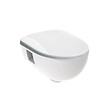 GEBERIT - Selnova Cuvette suspendue sans bride en céramique blanche avec abattant de WC SoftClose en Duroplast, blanc (WC-Selnova) - vignette