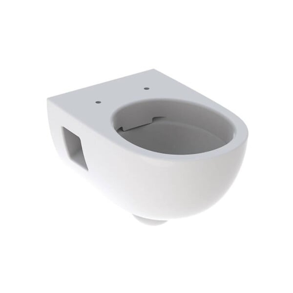 GEBERIT - Selnova Cuvette suspendue sans bride en céramique blanche avec abattant de WC SoftClose en Duroplast, blanc (WC-Selnova) - large