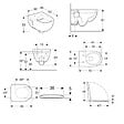 GEBERIT - Selnova Cuvette suspendue sans bride en céramique blanche avec abattant de WC SoftClose en Duroplast, blanc (WC-Selnova) - vignette