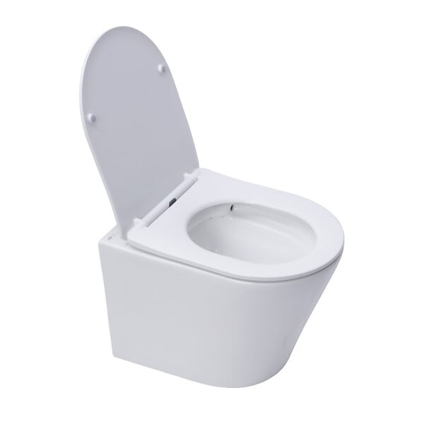 SWISS AQUA TECHNOLOGIES - Swiss Aqua Technologies Pack WC Bâti-support + WC Swiss Aqua Technologies Infinitio sans bride, fixation invisible + Plaque chrome - large