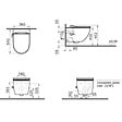 GROHE - Pack WC Bâti-support Rapid SL + WC sans bride avec fonction bidet thermostatique + Plaque chrome - vignette