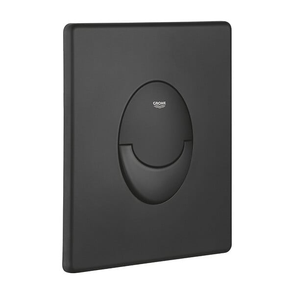 GROHE - Pack WC Bâti-support Rapid SL + WC sans bride Infinitio Design, Noir mat + Abattant softclose + Plaque Noire mat - large