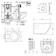GROHE - Pack WC Bâti-support Rapid SL + WC SAT sans bride + Abattant SoftClose + Plaque chrome + Set d'habillage (ARENAPROJECTSB) - vignette