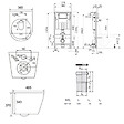 VILLEROY & BOCH - Pack WC Bâti-support sol mur Villeroy & Boch + WC SAT Infinitio sans bride + Abattant SoftClose + Plaque noire (VCNBLINFI4) - vignette
