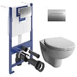 VILLEROY & BOCH - ViConnect Pro S Pack WC Bâti-support + WC sans bride Vitra Normus + Abattant softclose + Plaque (ViConnectNormusRimless-1) - vignette