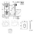 GROHE - Pack Rapid sl+ plaque arena chrome+ Fixations murales + set d'isolation phonique + WC suspendu (ArenaProject) - vignette