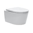 GEBERIT - Pack WC Bati-support Geberit slim + WC Swiss Aqua Technologies sans bride + Abattant + Plaque (SLIM-SATrimless-E) - vignette