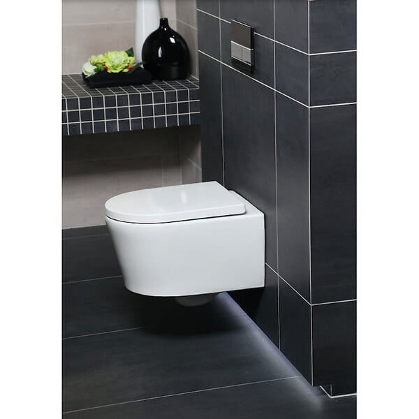 GEBERIT - Pack WC Bati-support Geberit slim + WC Swiss Aqua Technologies sans bride + Abattant + Plaque (SLIM-SATrimless-E) - large