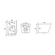 SWISS AQUA TECHNOLOGIES - Swiss Aqua Technologies WC suspendu Infinitio noir mat sans bride Design, fixations invisibles + abattant softclose (SquareBlackInfinitio) - vignette