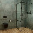 SWISS AQUA TECHNOLOGIES - Swiss Aqua Technologies WC suspendu Infinitio noir mat sans bride Design, fixations invisibles + abattant softclose (SquareBlackInfinitio) - vignette