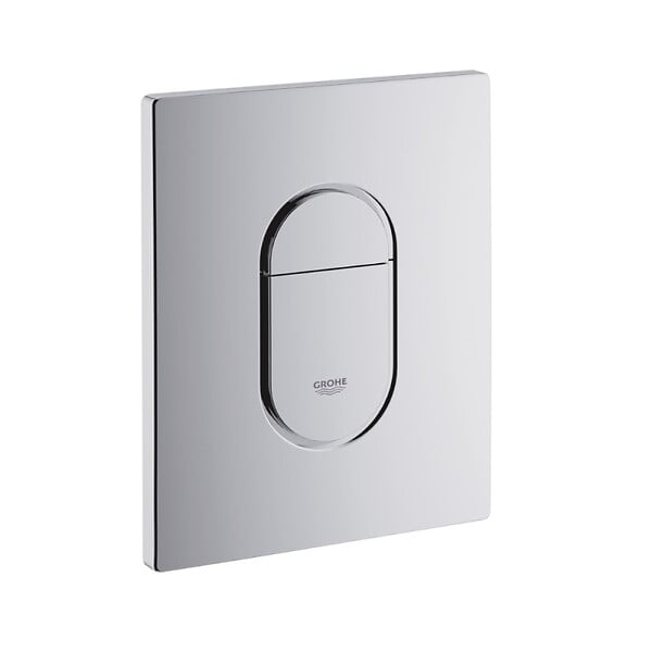 GROHE - Pack WC bâti-support Rapid SL + WC suspendu sans bride + abattant SoftClose + isolation phonique + plaque chrome (ARENACETOR) - large
