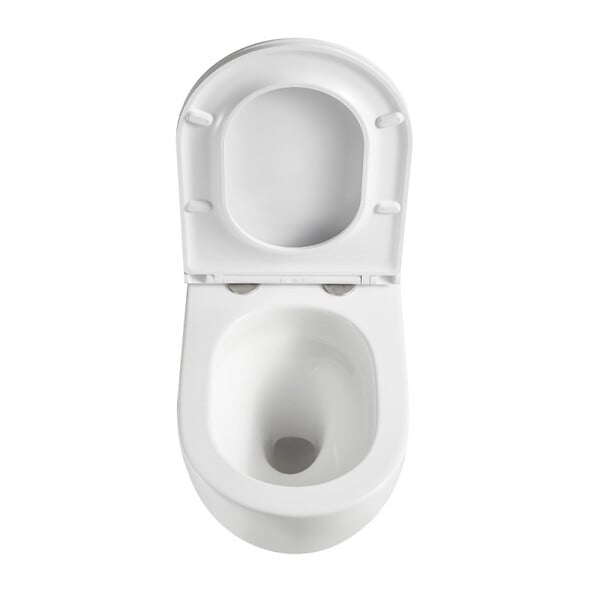 VITRA - Pack WC Bâti-support V-Fix + WC sans bride SAT + Abattant SoftClose + Plaque, Blanc Brillant (V-FixFusionTQ-1) - large