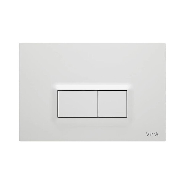 VITRA - Pack WC Bâti-support V-Fix Core + WC sans bride SAT + Abattant SoftClose + Plaque, Blanc brillant (V-FixProject-1) - large