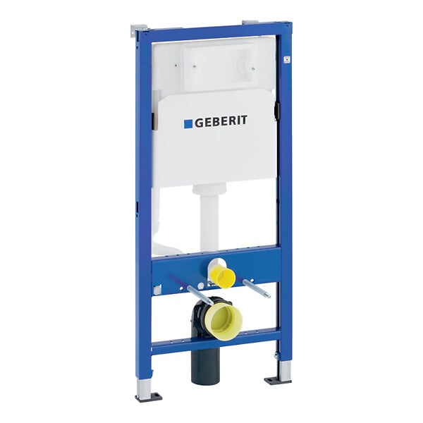 GEBERIT - Duofix pack WC bâti-support UP100 + WC suspendu sans bride Roca avec abattant SoftClose + plaque blanche (GEBROGAWR02-FR) - large