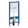 GEBERIT - Duofix pack WC bâti-support UP100 + WC suspendu sans bride Roca avec abattant SoftClose + plaque blanche (GEBROGAWR02-FR) - vignette