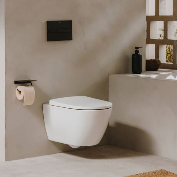 ROCA - Ona cuvette sans bride et fixations invisibles + abattant Soft Close (Onarimless) - large