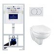 VILLEROY & BOCH - Villeroy & Boch Pack Bâti-support Villeroy & Boch + WC Porcher sans bride + Abattant + Plaque chrome (ViConnectPorcher-1) - vignette