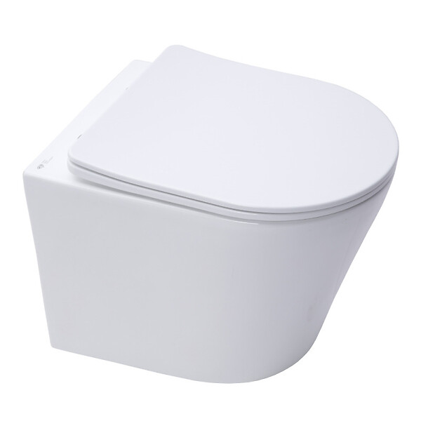 VITRA - Vitra  Pack WC Bâti-support V-Fix Core + WC SAT Infinitio sans bride + Plaque Blanc brillant - large
