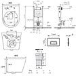 VITRA - Vitra  Pack WC Bâti-support V-Fix Core + WC SAT Infinitio sans bride + Plaque Blanc brillant - vignette