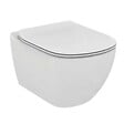 GROHE - Grohe Pack WC Bâti-support + WC suspendu Ideal Standard Tesi Aquablade + Abattant slim avec frein de chute + Plaque Arena Chrome - vignette