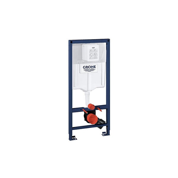 GROHE - Grohe Pack WC Bâti-support + WC suspendu Ideal Standard Tesi Aquablade + Abattant slim avec frein de chute + Plaque Arena Chrome - large
