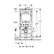 GEBERIT - Geberit Pack Bâti-support Duofix 112cm + Plaque de commande Chrome Delta20 + fixations murales (458.134.21.3) - vignette