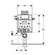 GEBERIT - Kombifix Élément de montage pour WC suspendus, avec réservoir de chasse encastré Omega  (110.000.00.1) - vignette