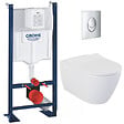 GROHE - Pack WC Bâti-support Rapid SL + WC sans bride Bello + Abattant softclose + Plaque Chrome (ProjectBello-2) - vignette