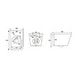 SWISS AQUA TECHNOLOGIES - Swiss Aqua Technologies WC suspendu Infinitio sans bride Design, fixations invisibles + Abattant softclose (SquareInfinitio) - vignette