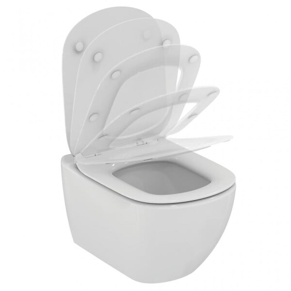 GROHE - Rapid SL Bâti Support autoportant, cuvette Ideal Standard Tesi Aquablade avec abattant frein de chute (AutoportantTesi2) - large