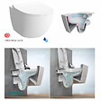 VITRA - Vitra  SENTO Cuvette RIM-EX (sans bride) et abattant ultra-fin avec frein de chute (7748B003-0075 + 120-003R009-lm) - vignette