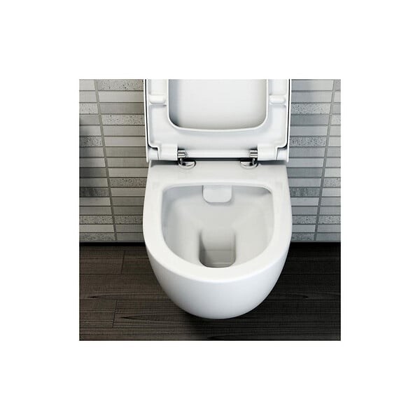 VITRA - Vitra  SENTO Cuvette RIM-EX (sans bride) et abattant ultra-fin avec frein de chute (7748B003-0075 + 120-003R009-lm) - large