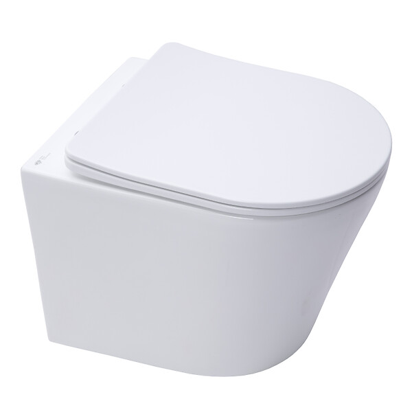 SWISS AQUA TECHNOLOGIES - Pack WC bâti ECO 2L Swiss Aqua Technologies + WC suspendu sans bride Swiss Aqua Technologies + plaque or mat (STESTINWR06-FR) - large