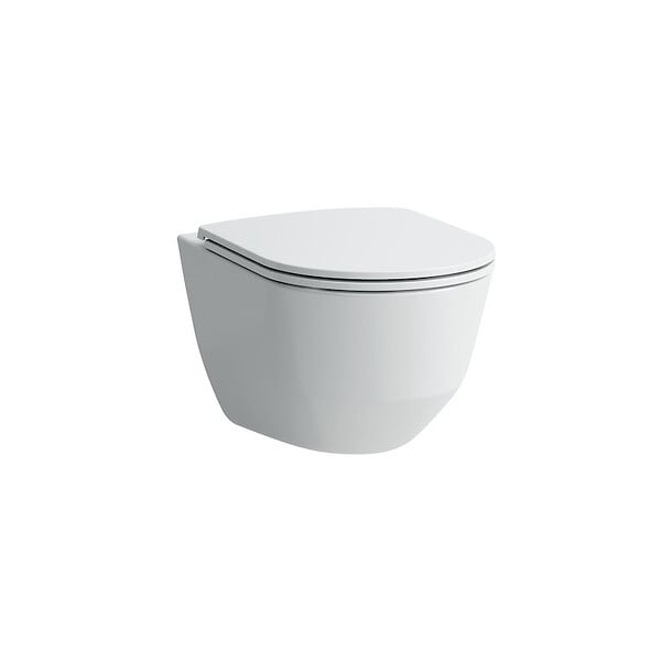 LAUFEN - Pack WC suspendu sans bride, fixations cachées, abattant slim frein de chute (H8669570000001) - large
