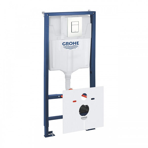 GROHE - Grohe Pack WC Bâti-support Rapid SL + Plaque de Commande Skate Cosmopolitan Blanc Alpin + Fixations + Set d'isolation (38528001-4) - large