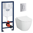 GROHE - Grohe Pack Rapid sl+ plaque arena chrome+ Fixations murales + set d'isolation phonique + cuvette suspendue (ArenaS60) - vignette