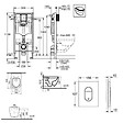 GROHE - Grohe Pack Rapid sl+ plaque arena chrome+ Fixations murales + set d'isolation phonique + cuvette suspendue (ArenaS60) - vignette