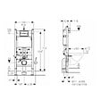 GEBERIT - Pack WC Bati-support Geberit Duofix + Cuvette suspendue sans bride Porcher + Abattant + Plaque de commande blanche + Set d'habil - vignette