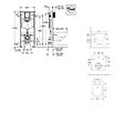 GROHE - Pack WC Bâti-support RapidSL + WC suspendu + Plaque Noir mat + Set de montage (RAPIDSL-FUSIONTQ-KF0-SABO) - vignette