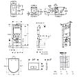 GEBERIT - Duofix pack WC bâti-support UP100 + WC suspendu sans bride Roca avec abattant SoftClose + plaque blanche (GEBROGAWR03-FR) - vignette
