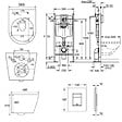 GROHE - Grohe Pack WC Bâti-support Rapid SL + WC Infinitio sans bride noir mat + Abattant softclose + Plaque noire mat - vignette