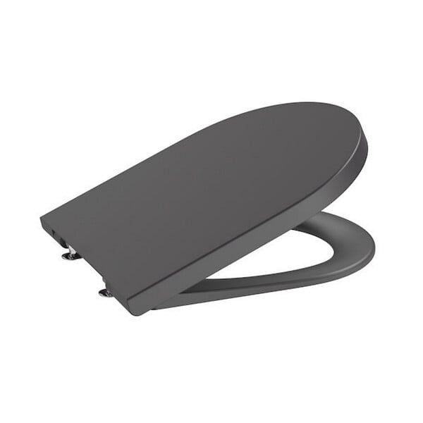 GEBERIT - Pack WC Bati-support Geberit + WC Roca Inspira onyx sans bride fixations invisibles + Abattant softclose + Plaque noire (GebInsp - large