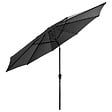 HAPPY GARDEN - Parasol droit HAPUNA rond 3,30m de diamètre gris - vignette